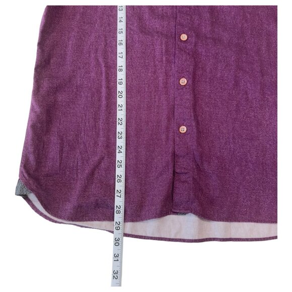 TED BAKER LONDON Mens SZ XL Purple Button Down Shirt 100% Cotton Business casual - Picture 3 of 12